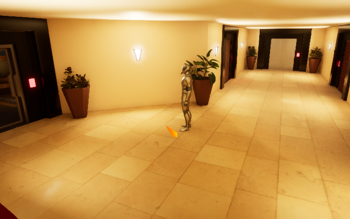 The foyer scene before I added the prop. The empty scene